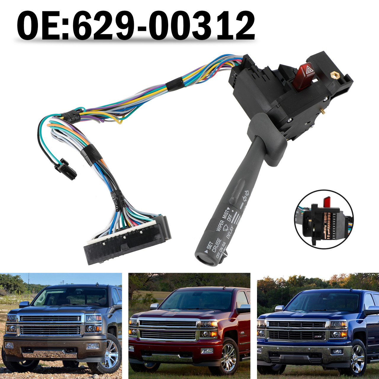 Turn Signal Switch for Chevy Silverado 99-02 Truck Multifunction Wiper Arm Lever Turn Signal Switch for Chevy Silverado 99-02 Truck Multifunction Wiper Arm Lever