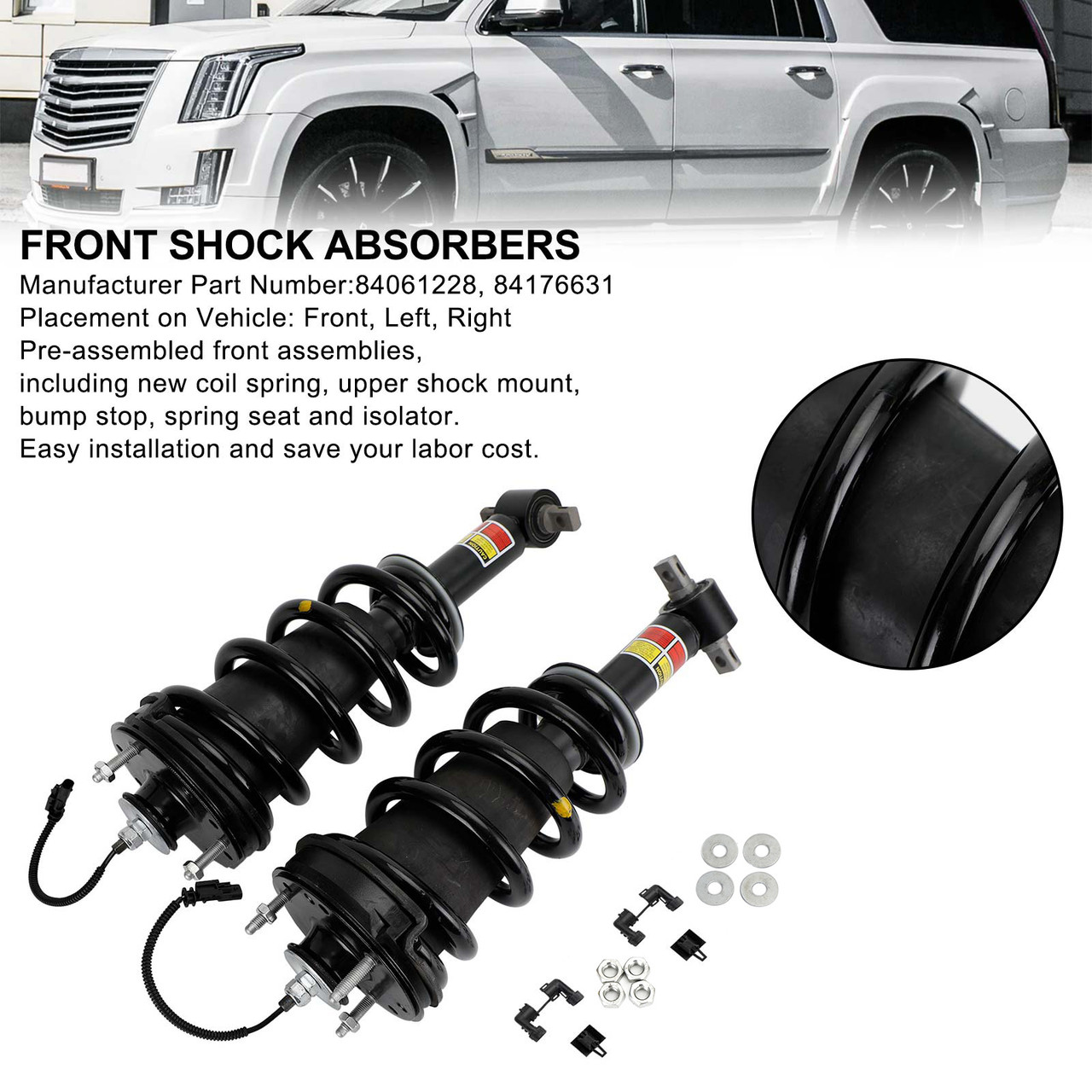 Pair 84061228 14-19 GMC Sierra 1500 15-20 Yukon Front Shock Pair 84061228 14-19 GMC Sierra 1500 15-20 Yukon Front Shock