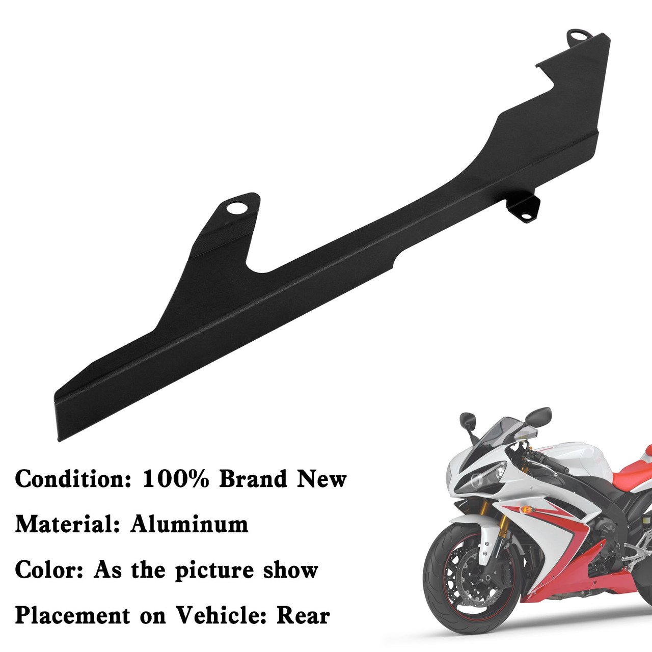 Rear Sprocket Chain Guard Protector Cover For Yamaha YZF R1 2004-2008 Black