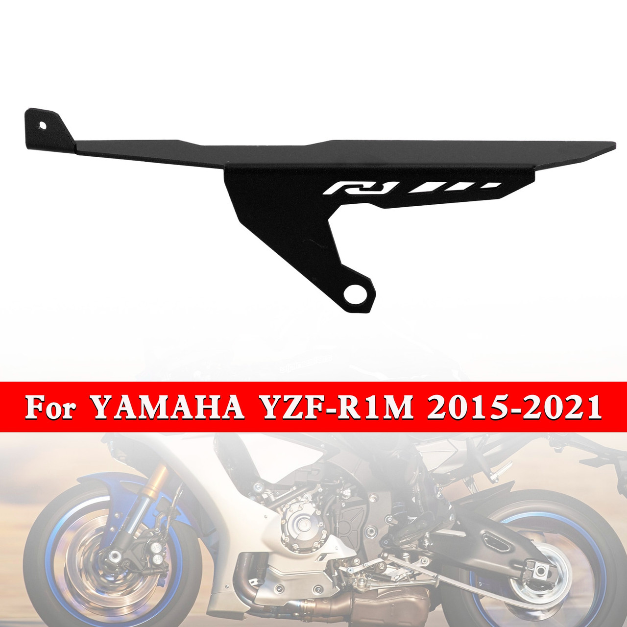 Rear Sprocket Chain Guard Cover For Yamaha YZF R1 R1M R1S 2015-2021 Black