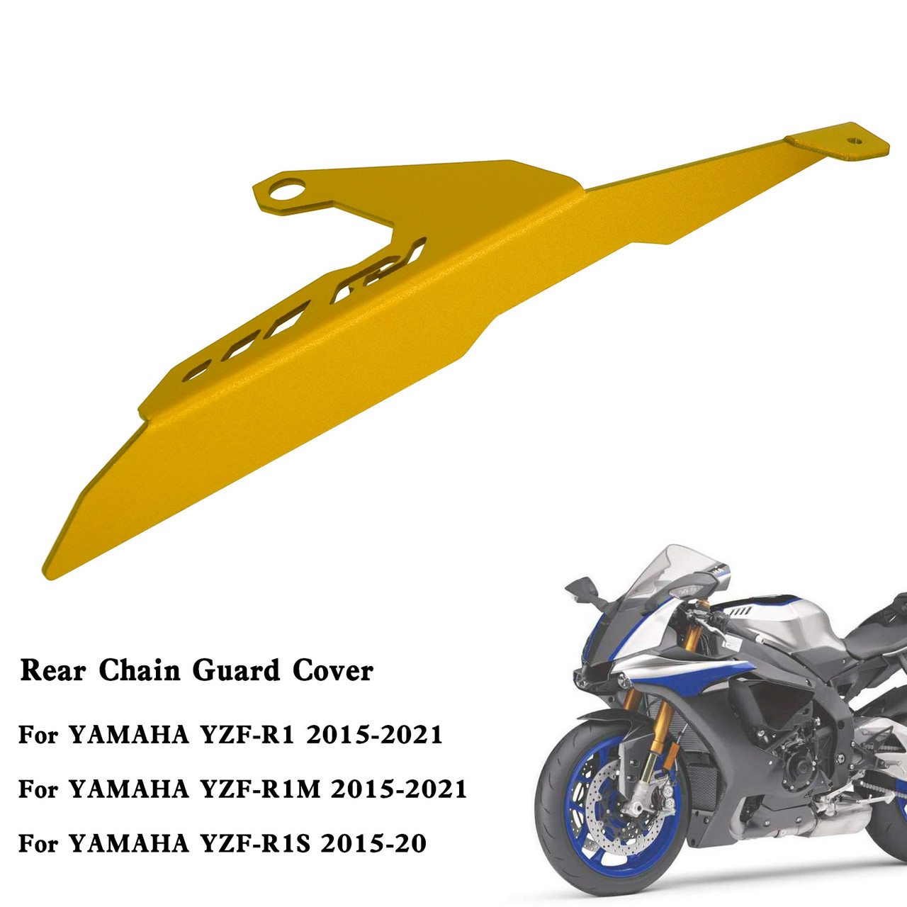 Rear Sprocket Chain Guard Cover For Yamaha YZF R1 R1M R1S 2015-2021 Gold