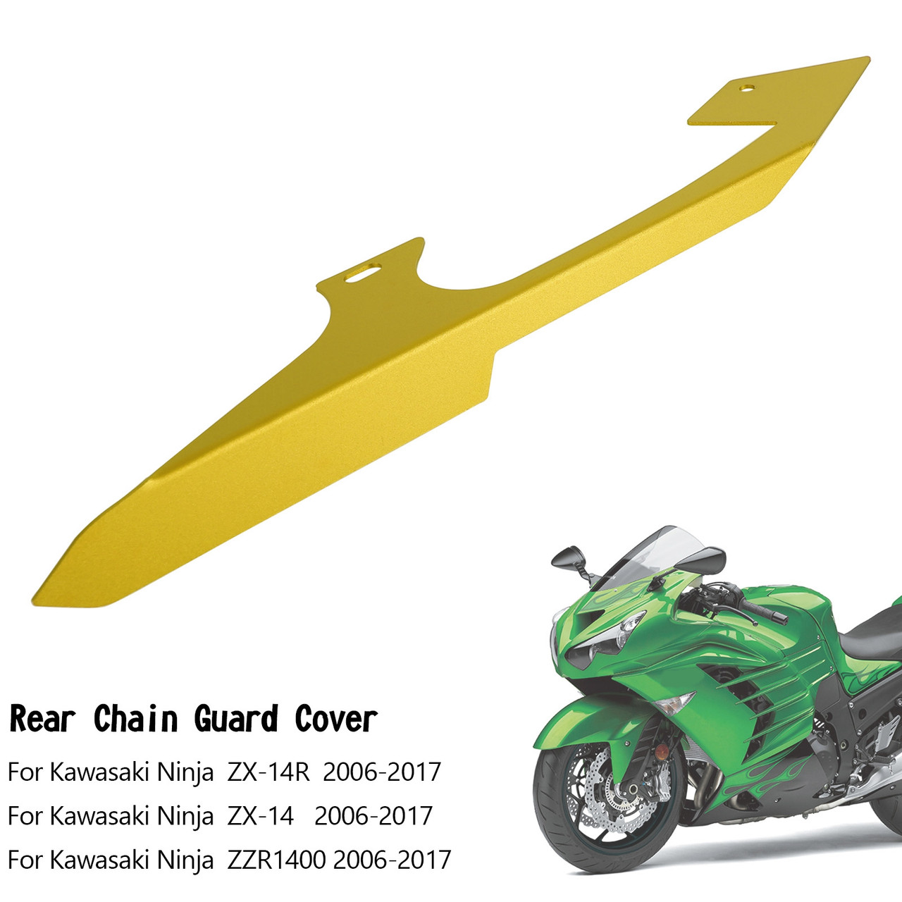 Sprocket Chain Guard Cover For Kawasaki Ninja ZZR1400 ZX14 ZX14R 2006-2017 Gold