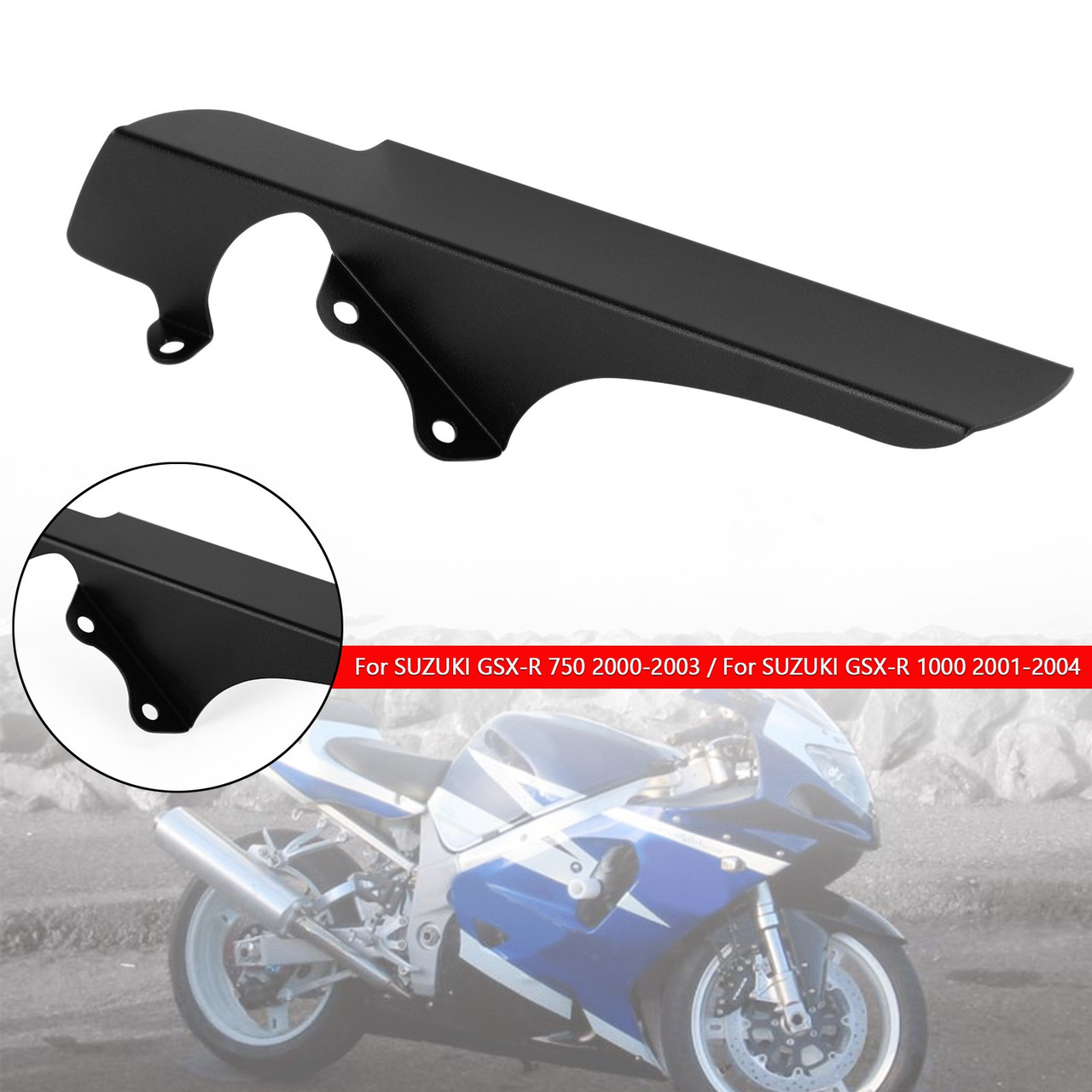 Sprocket Chain Guard Cover For SUZUKI GSXR 1000 GSX-R 750 2000-2003 Black