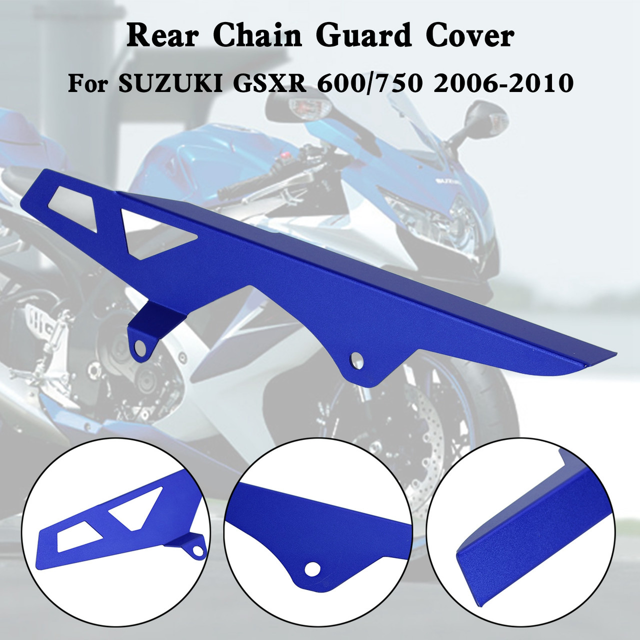 Sprocket Chain Guard Protector Cover For SUZUKI GSXR 600/750 2006-2010 Blue