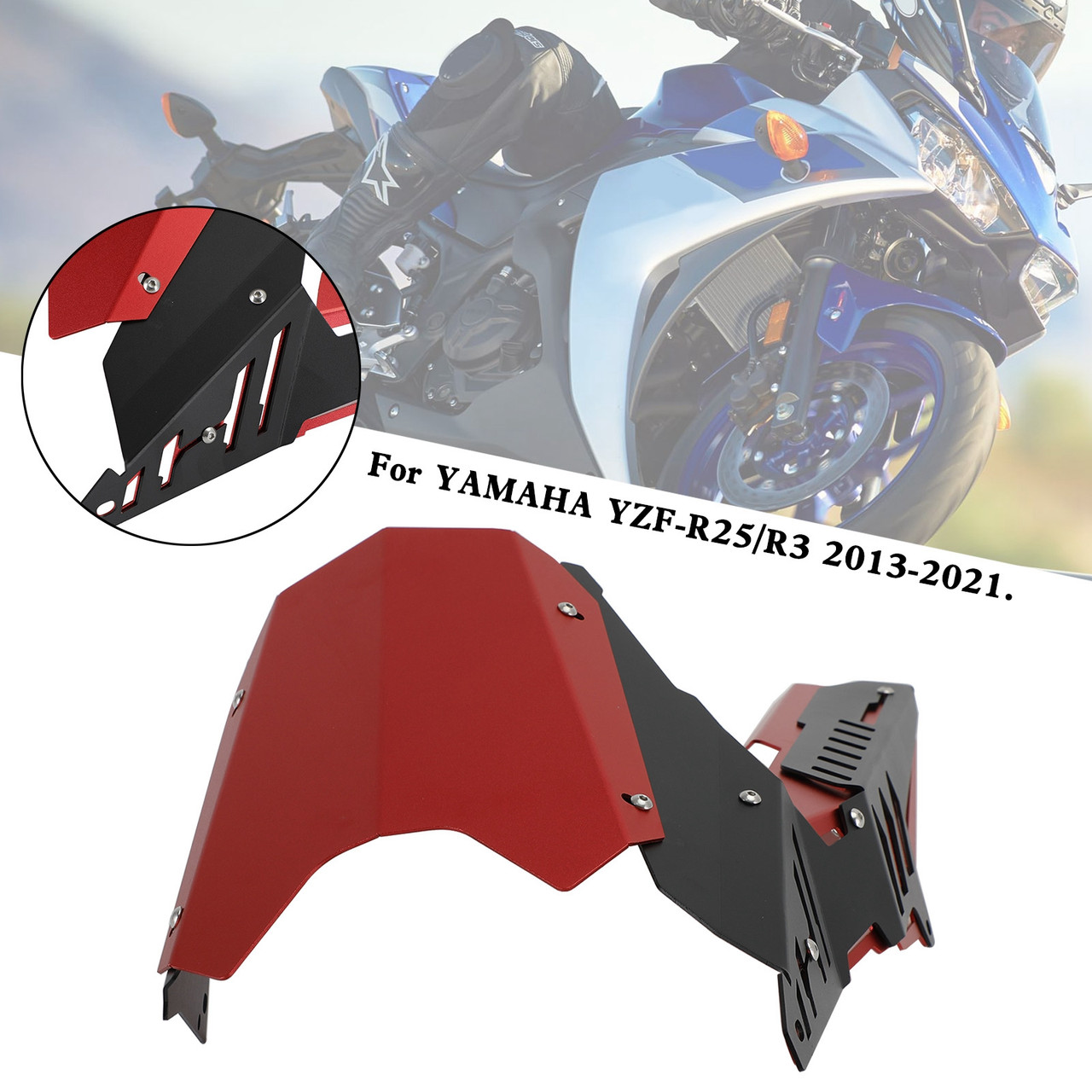 Rear Sprocket Chain Guard Cover For YAMAHA YZF R25 R3 MT-25 MT-03 13-21 Red