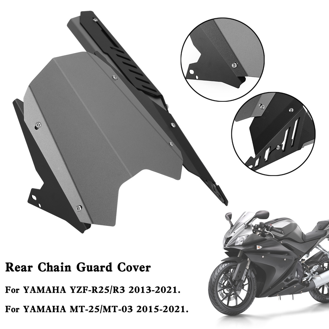 Rear Sprocket Chain Guard Cover For YAMAHA YZF R25 R3 MT-25 MT-03 13-21 TI