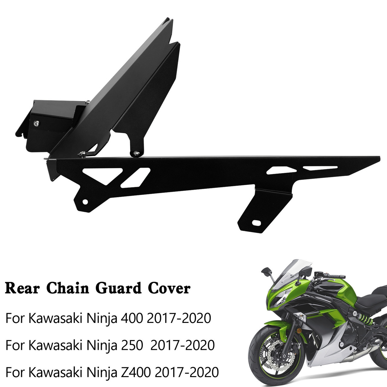 Sprocket Chain Guard Cover For Kawasaki Ninja 400/250 Z400 2017-2020 Black