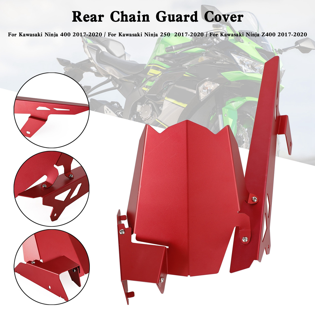 Sprocket Chain Guard Cover For Kawasaki Ninja 400/250 Z400 2017-2020 Red