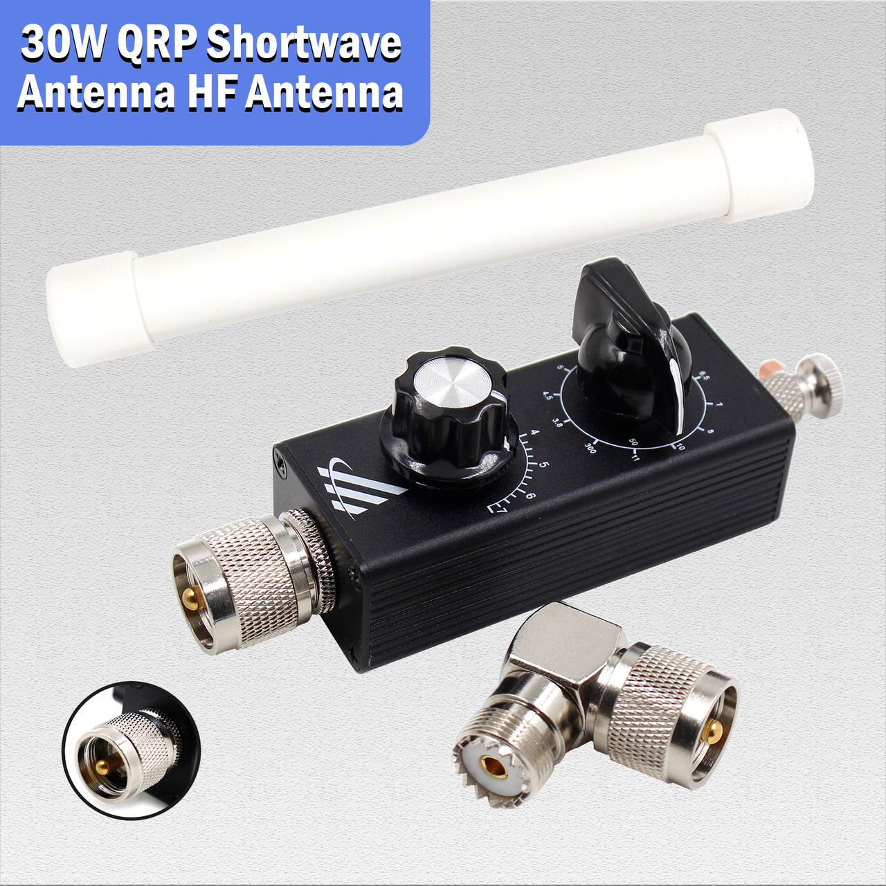 30W QRP Shortwave HF Antenna 5MHz-55MHz Full-Band Radio Transmitting Antenna