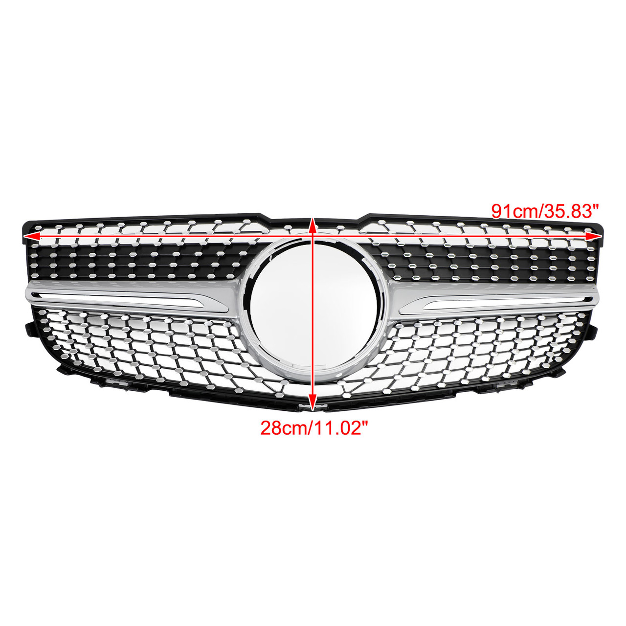 13-15 Mercedes-Benz X204 GLK250 GLK300 GLK350 Diamond Front Bumper Grille Grill 2048802983