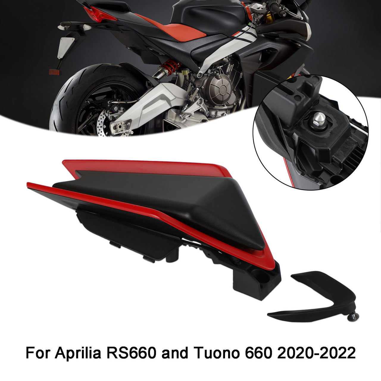 Rear Cowl Tail FAIRING Cover For Aprilia RS660 RSV4 Tuono 660 2020-2022 RBLK