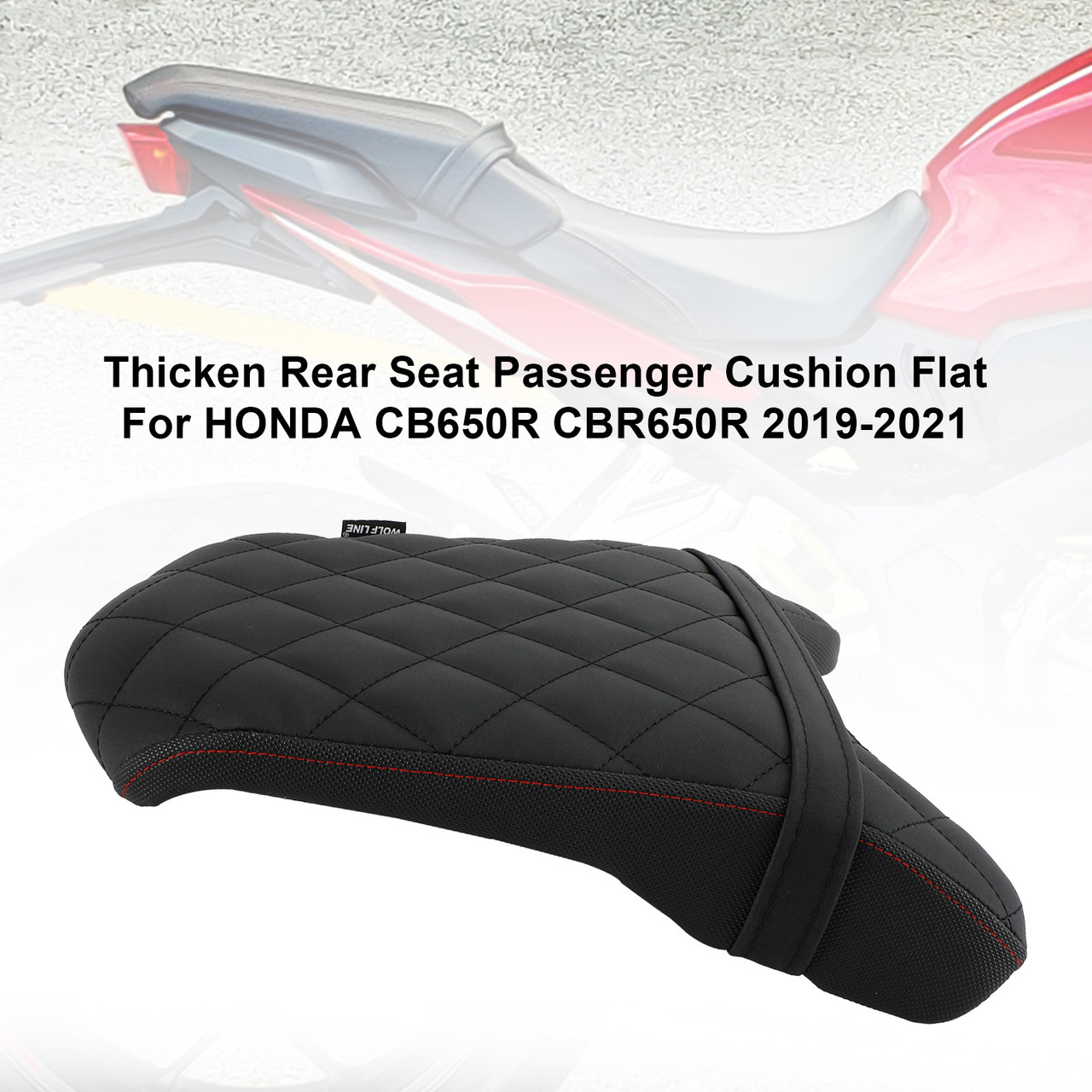 19-21 Honda Cb650R Cbr650R Tail Rear Seat Passenger Cushion Flat Black B