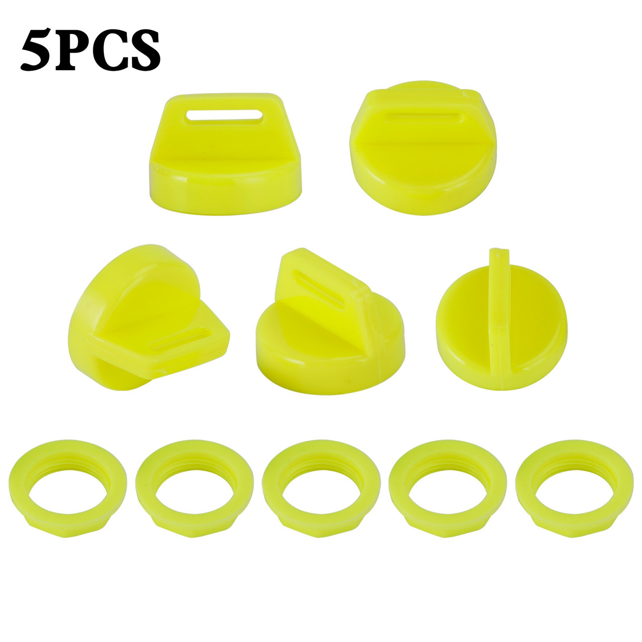 5pcs Key Switch Cover Yellow For Polaris Ranger 400 500 570 800 900 1000 5433534