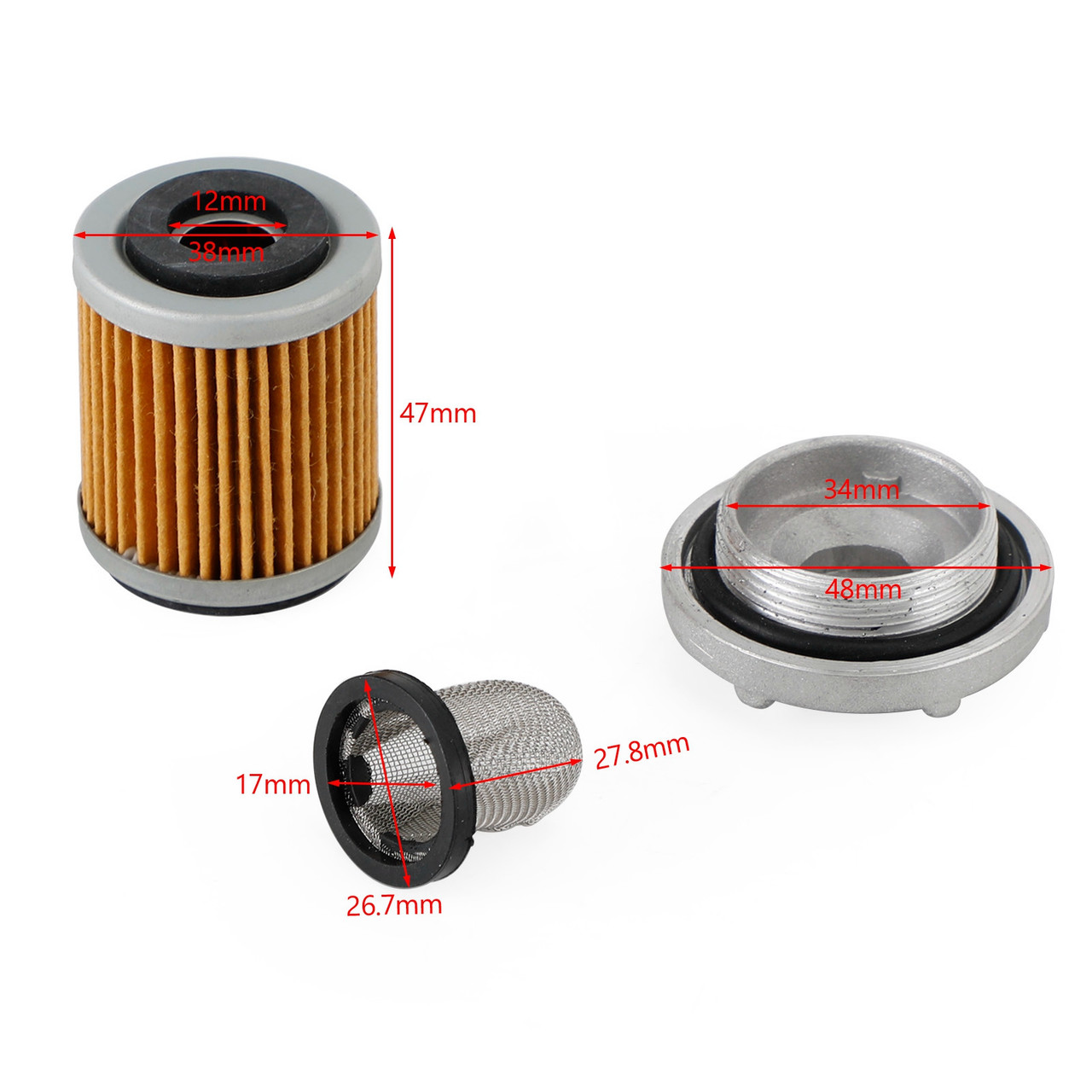 Oil Drain Plug Strainer Filter For Yamaha Warrior Raptor Wolverine Big Bear 350