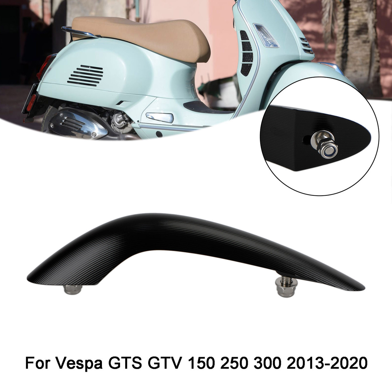 Front Mudguard Fender Nose Beak Protector For Vespa GTS 150 250 300 13-20 BLK