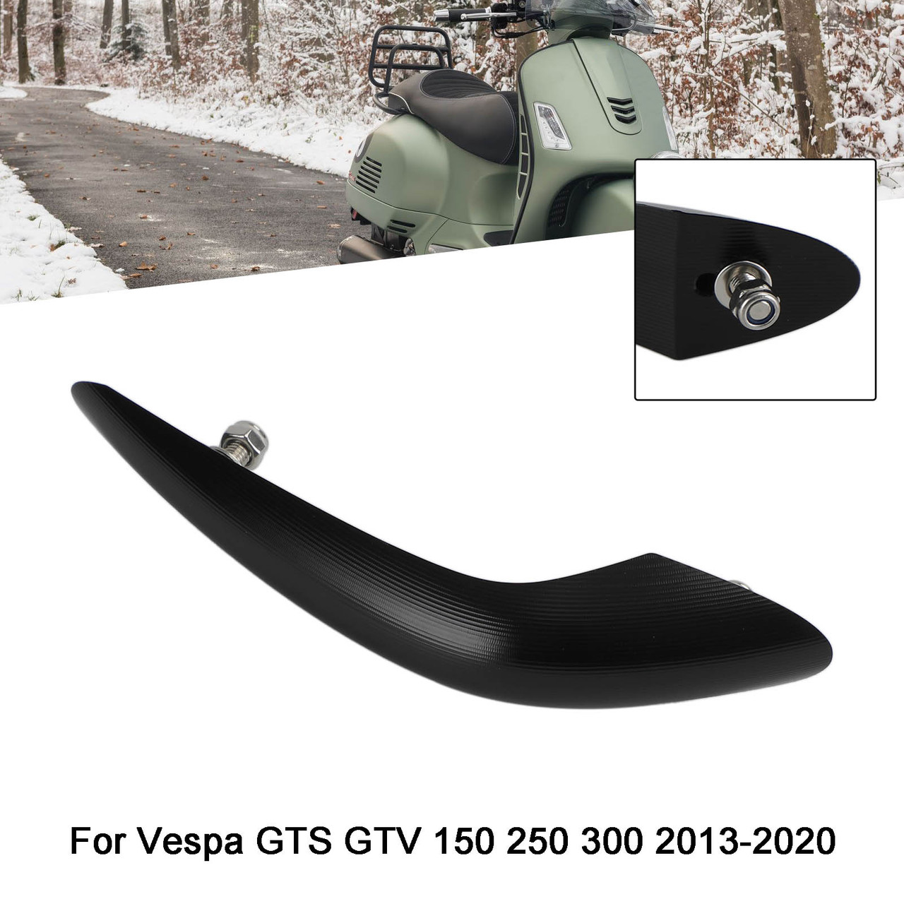 Front Mudguard Fender Nose Beak Protector For Vespa GTS 150 250 300 13-20 BLK