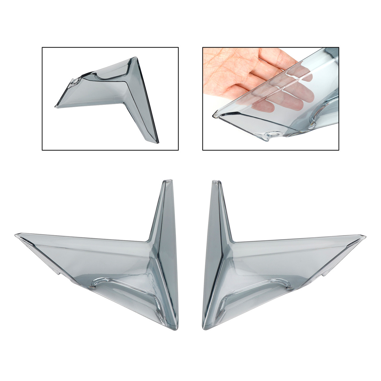 Upper Fairing Side Wing Deflector Winglets fit for Honda Forza 750 2021-2022 Gray