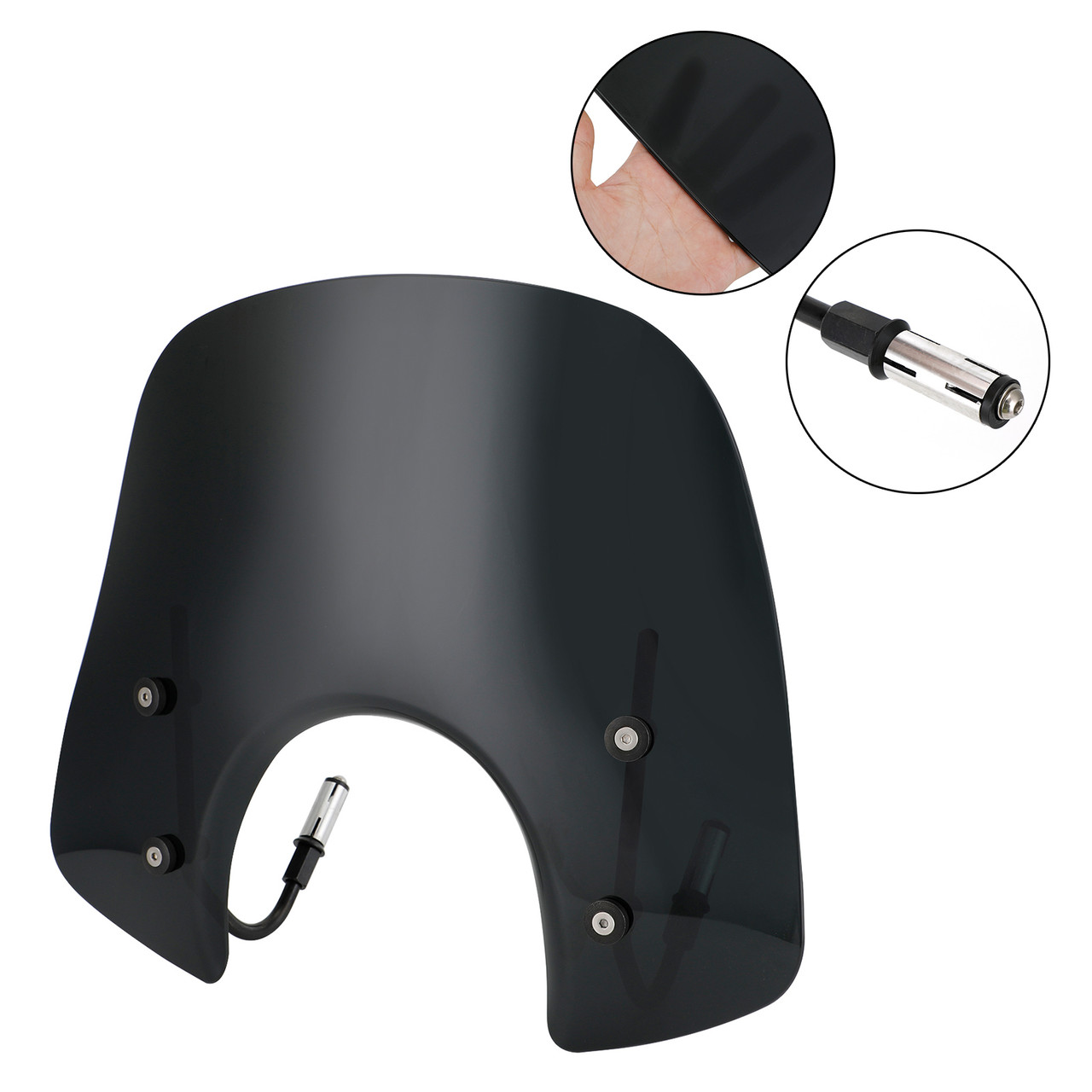 ABS Motorcycle Windshield WindScreen fit for Vespa Primavera 150 2014-2021 BLK