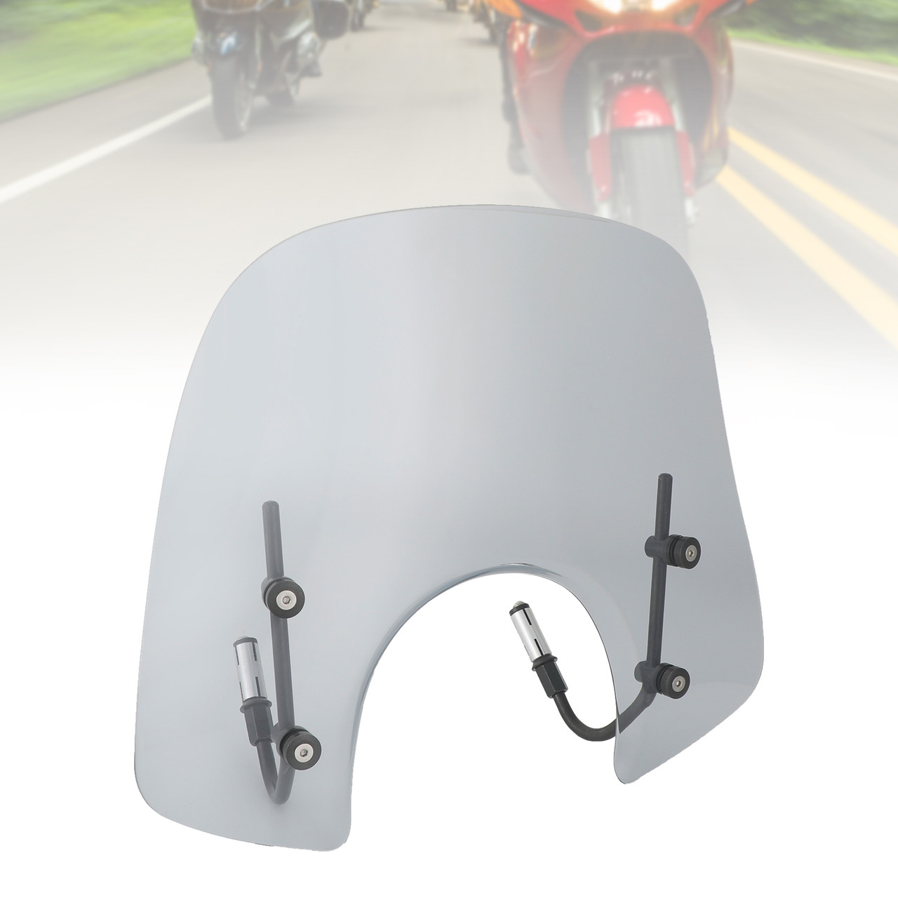 ABS Motorcycle Windshield WindScreen fit for Vespa Primavera 150 2014-2021 Gray