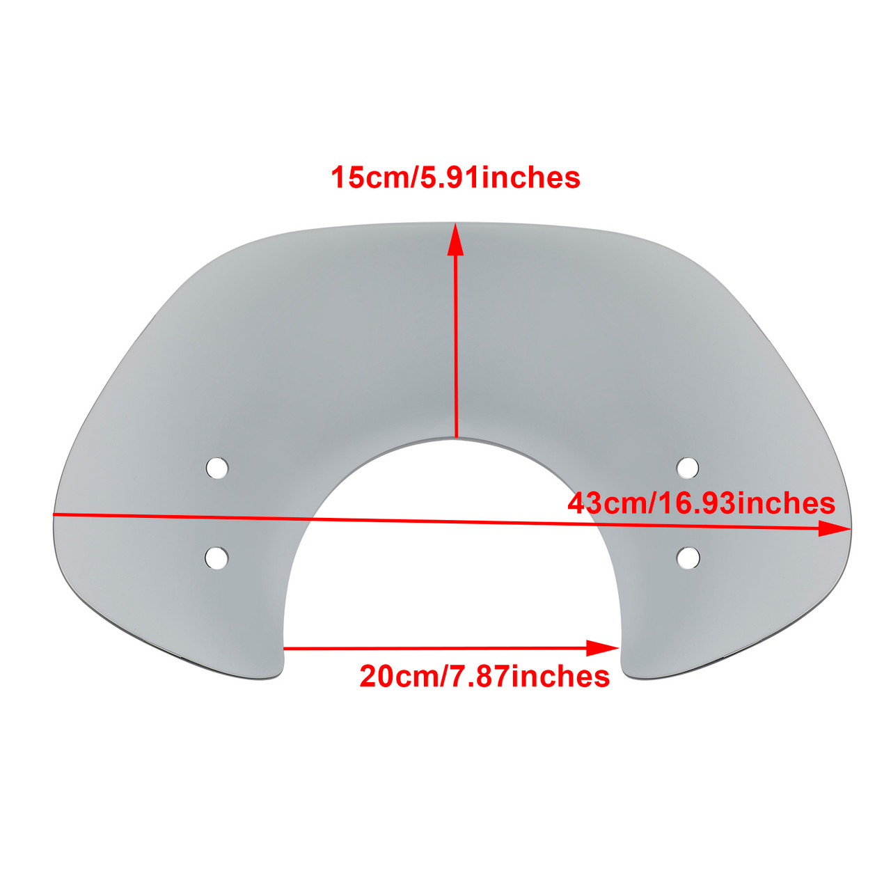 Short Windshield WindScreen fit for Vespa Primavera 150 2014-2021 Gray