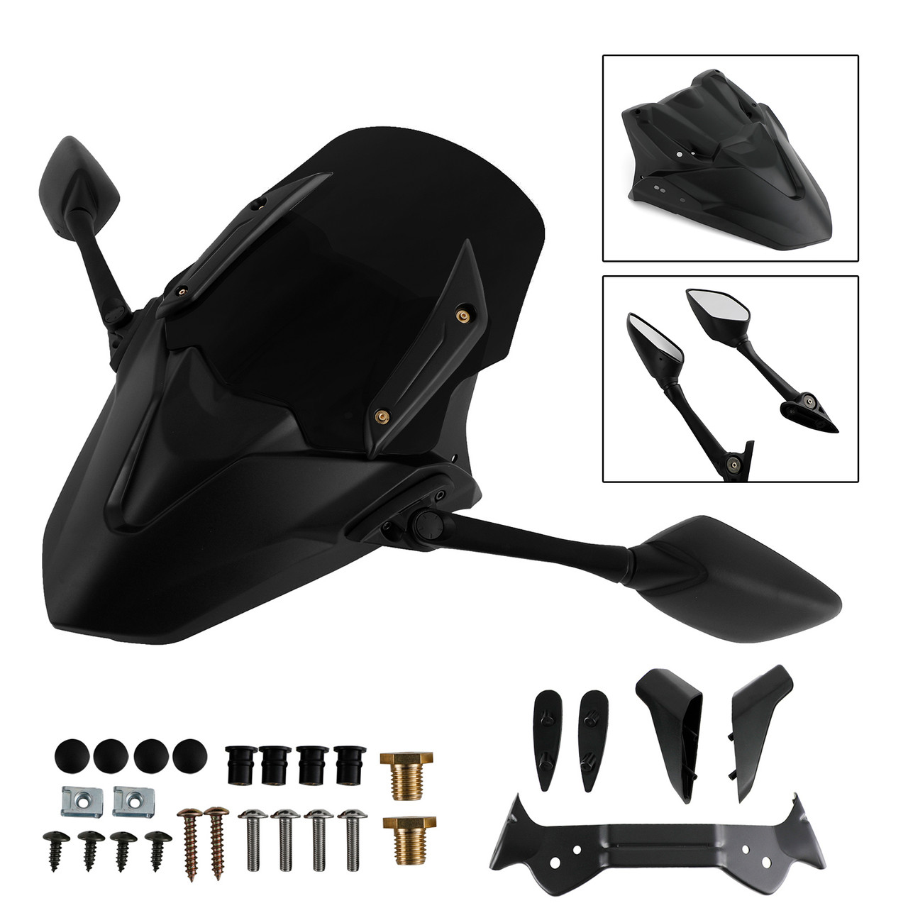 ABS Motorcycle Windshield WindScreen fit for Yamaha NMAX155 N-MAX 155 2021-2022 BLK