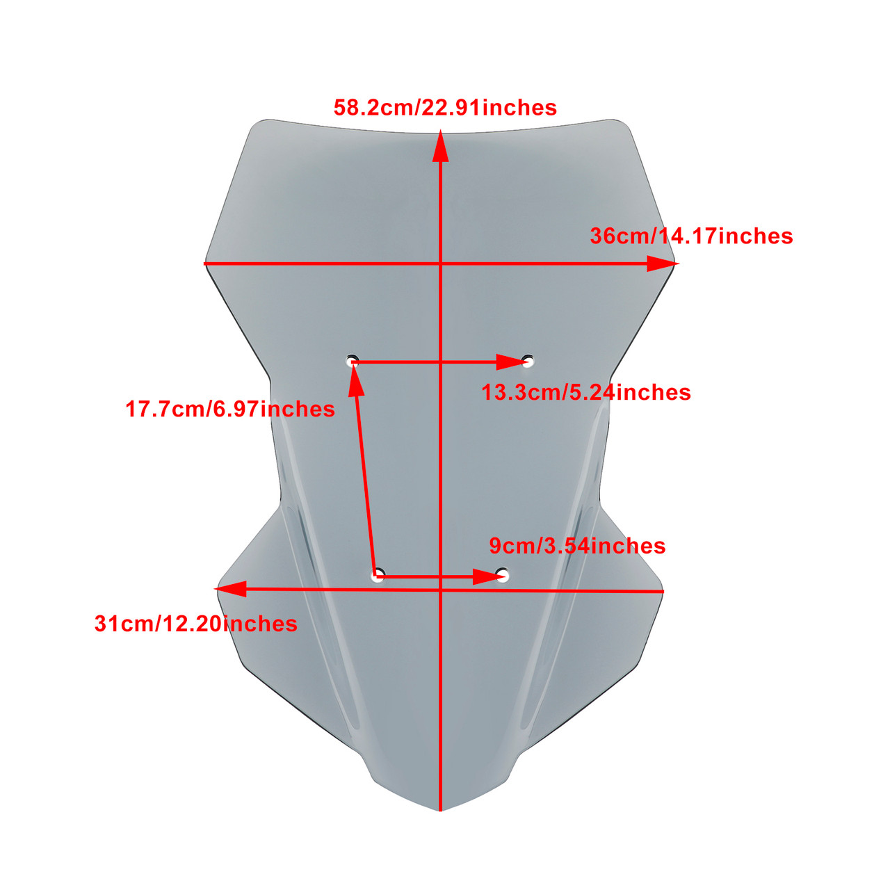 ABS Motorcycle Windshield WindScreen fit for Yamaha NMAX155 N-MAX 155 2021-2022 Gray