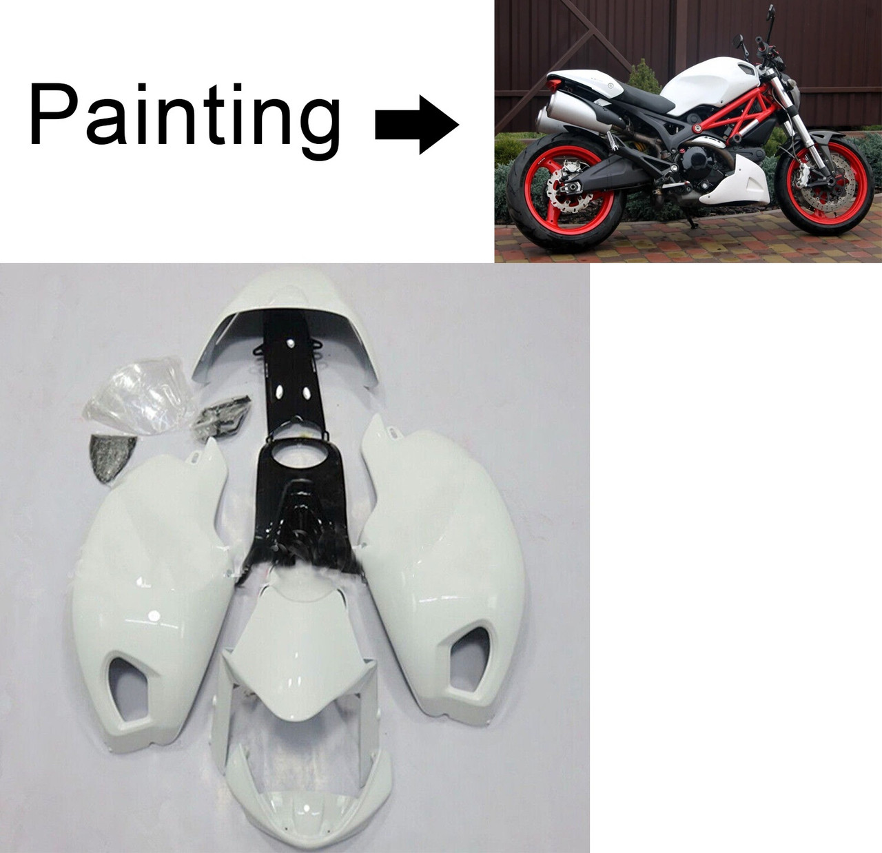 Ducati Monster 696/796/1100 S EVO All Years Amotopart Fairing Kit