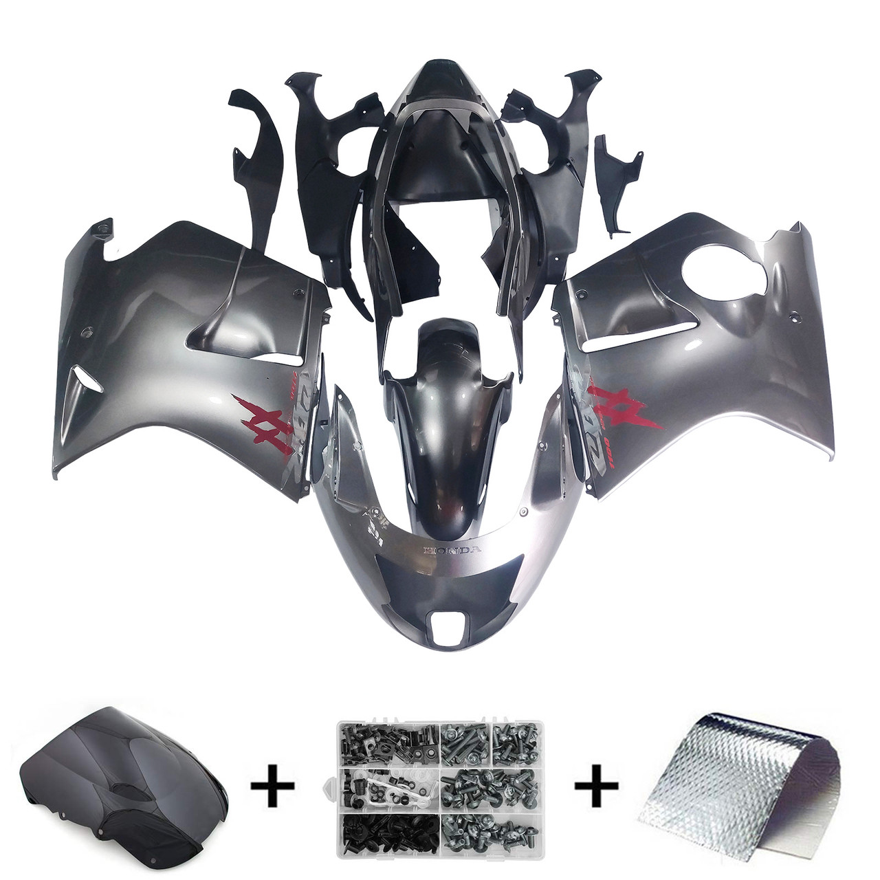 Honda CBR1100XX SuperBlackBird 1996-2007 Amotopart Fairing Kit Generic #107 