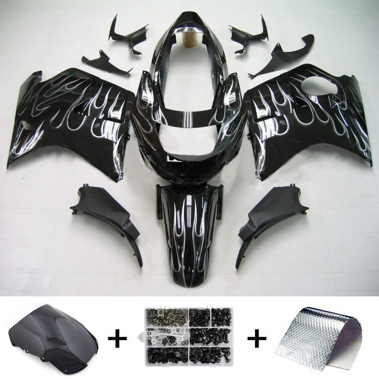 Honda CBR1100XX SuperBlackBird 1996-2007 Amotopart Fairing Kit Generic #117
