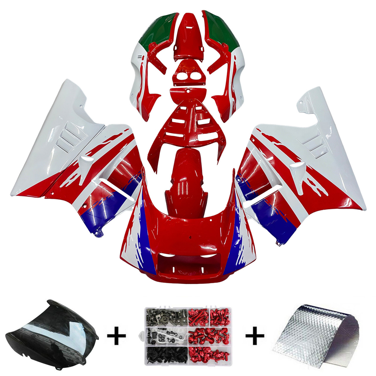 Honda NSR250 PGM-3 1990-1993 Amotopart Fairing Kit Generic #104