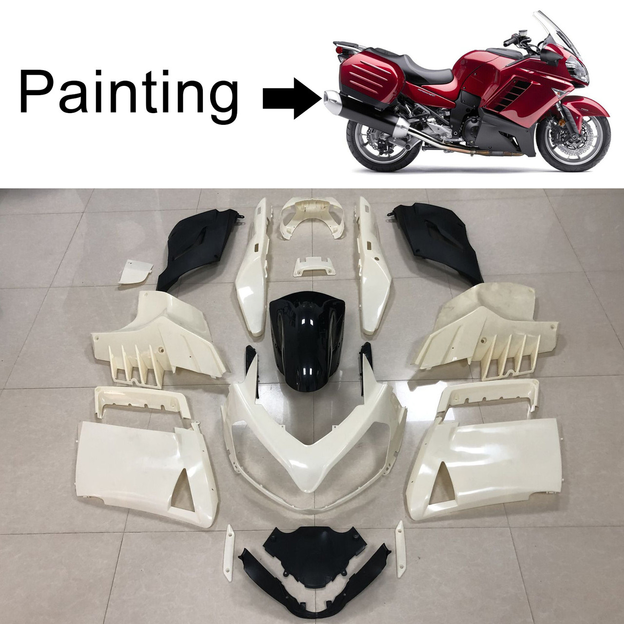 Kawasaki GTR1400/ZG1400 2008-2011 Amotopart Fairing Kit Generic #105