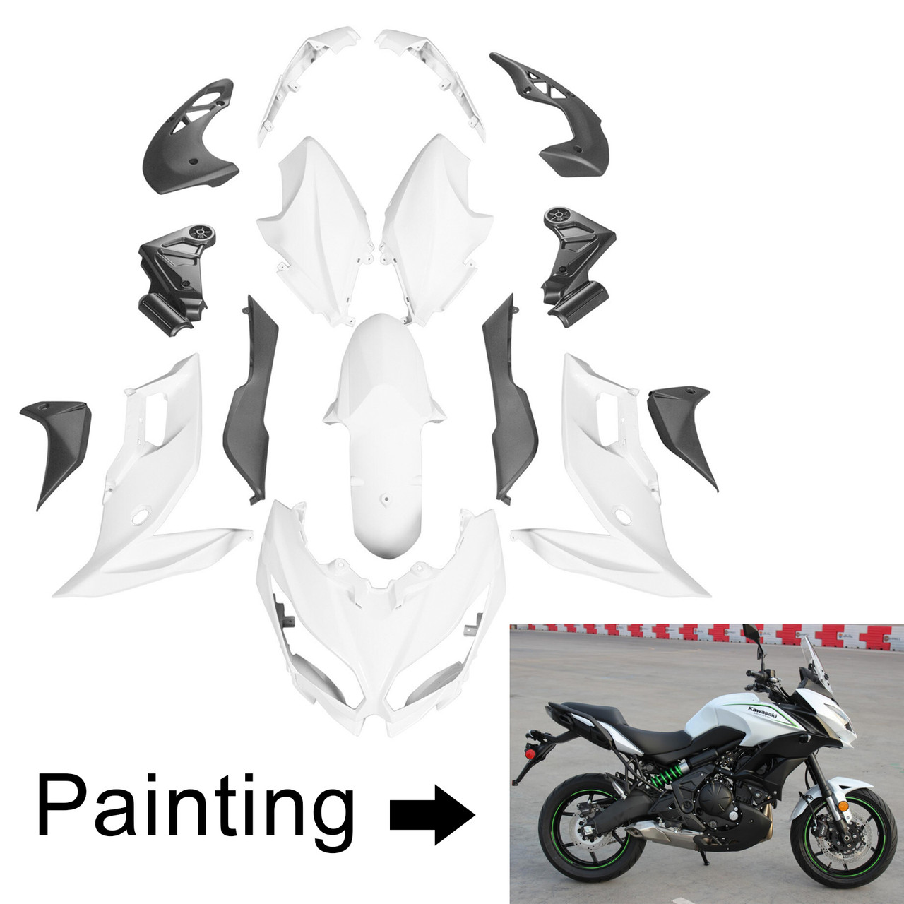 Kawasaki Versys 650 2015-2021 Amotopart Fairing Kit Generic #107