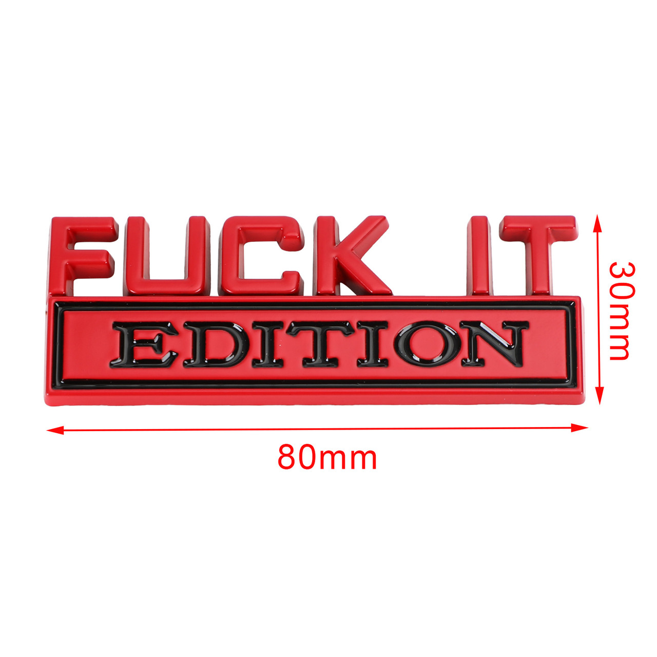 2pc F*CK IT EDITION Car emblem Badges for Chevy Honda Toyota Ford Red