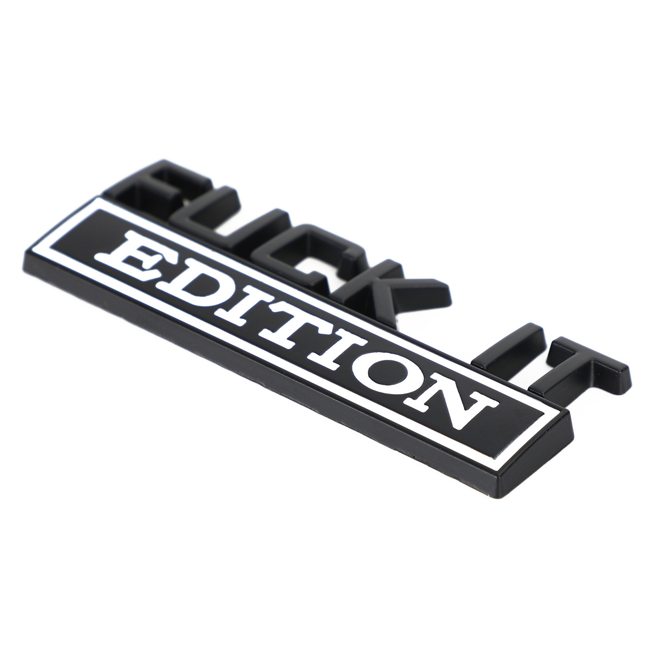 2pc F*CK IT EDITION Car emblem Badges for Chevy Honda Toyota Ford Black/White