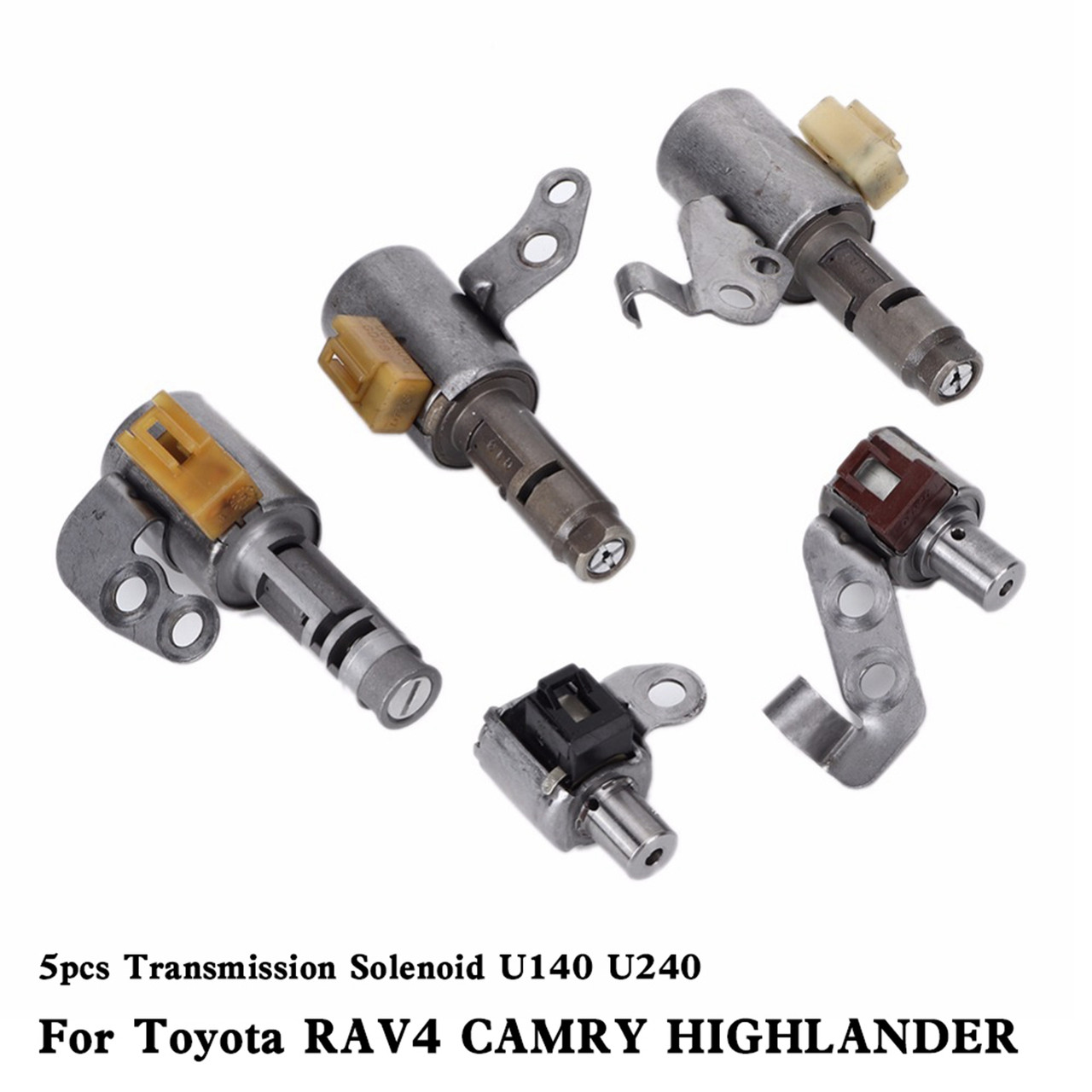 5PCS U140 U240 00-04 Toyota Celica 1.8L 01-04 Highlander 2.4L 02-03 Camry 3.0L Transmission Solenoid