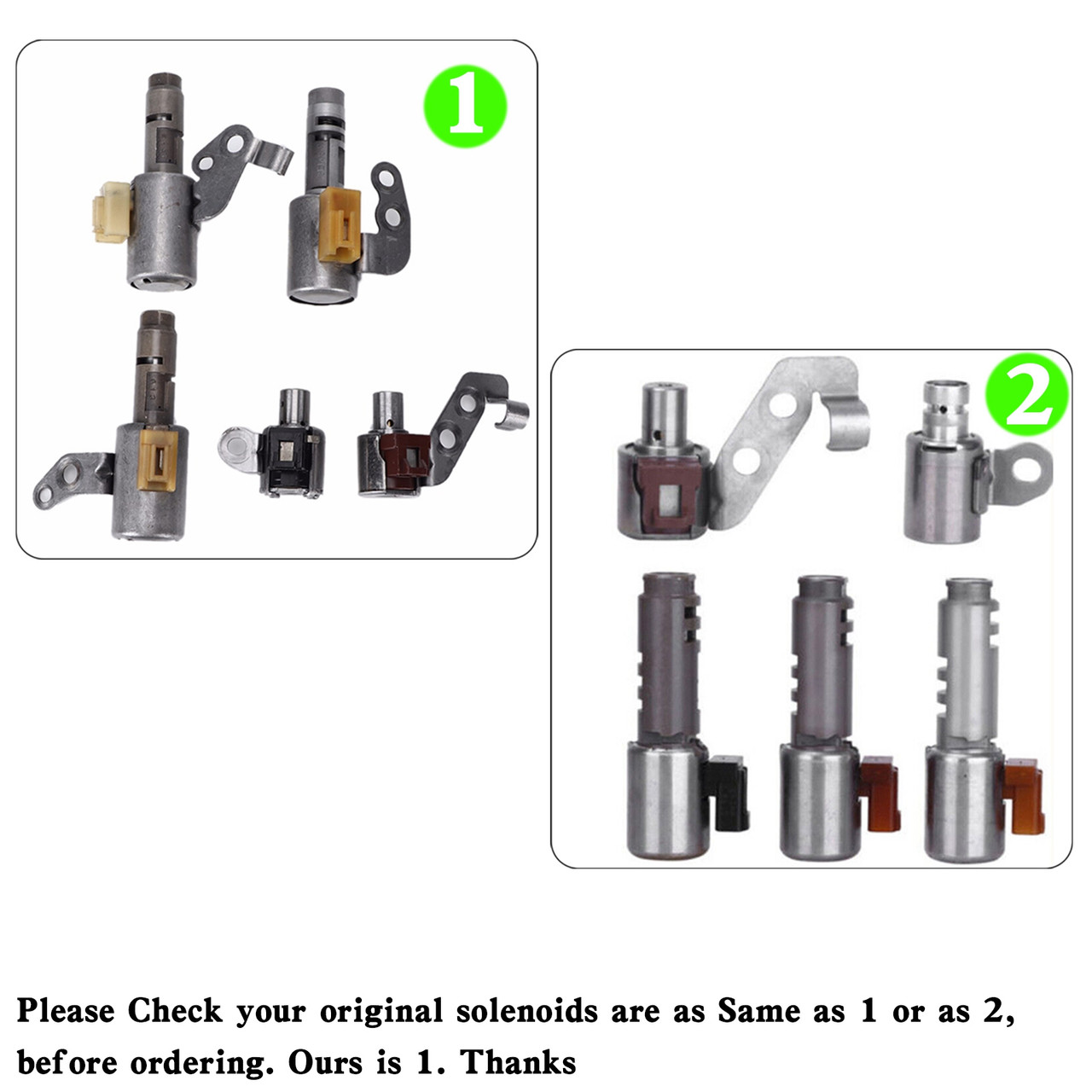 5PCS U140 U240 00-04 Toyota Celica 1.8L 01-04 Highlander 2.4L 02-03 Camry 3.0L Transmission Solenoid