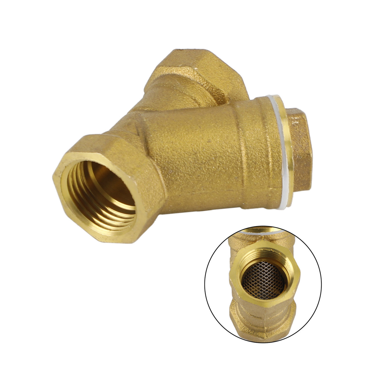 1/2" Female NPT Brass Y Strainer For Fire Alarm Lines and Plumbing