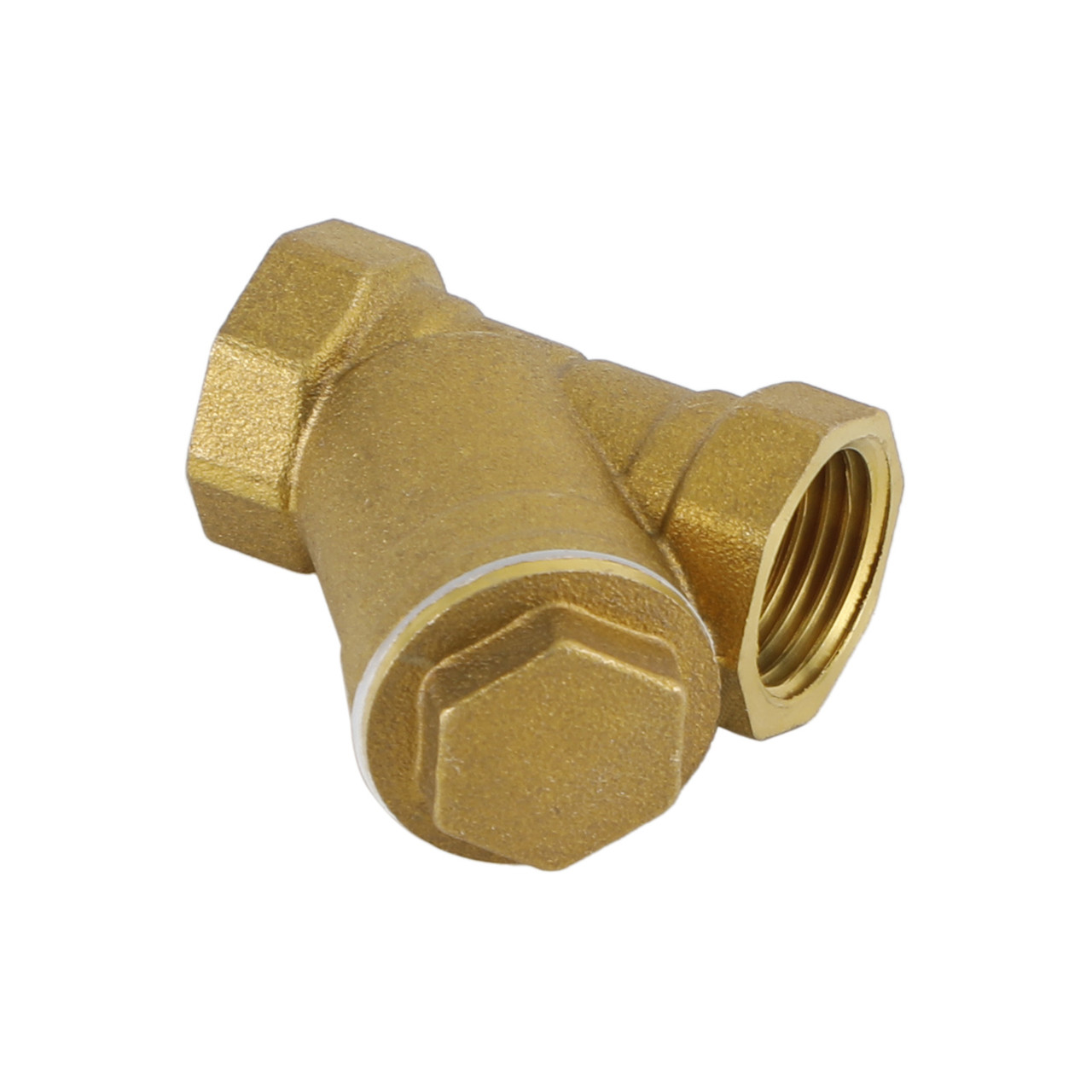 1/2" Female NPT Brass Y Strainer For Fire Alarm Lines and Plumbing