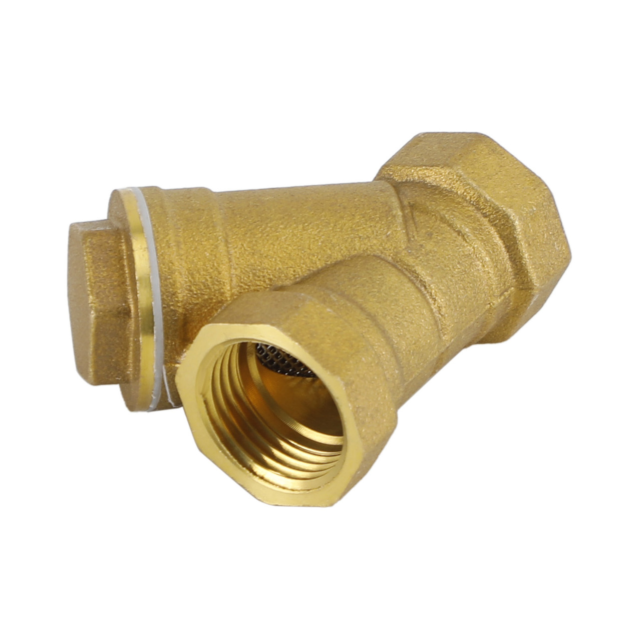 1/2" Female NPT Brass Y Strainer For Fire Alarm Lines and Plumbing