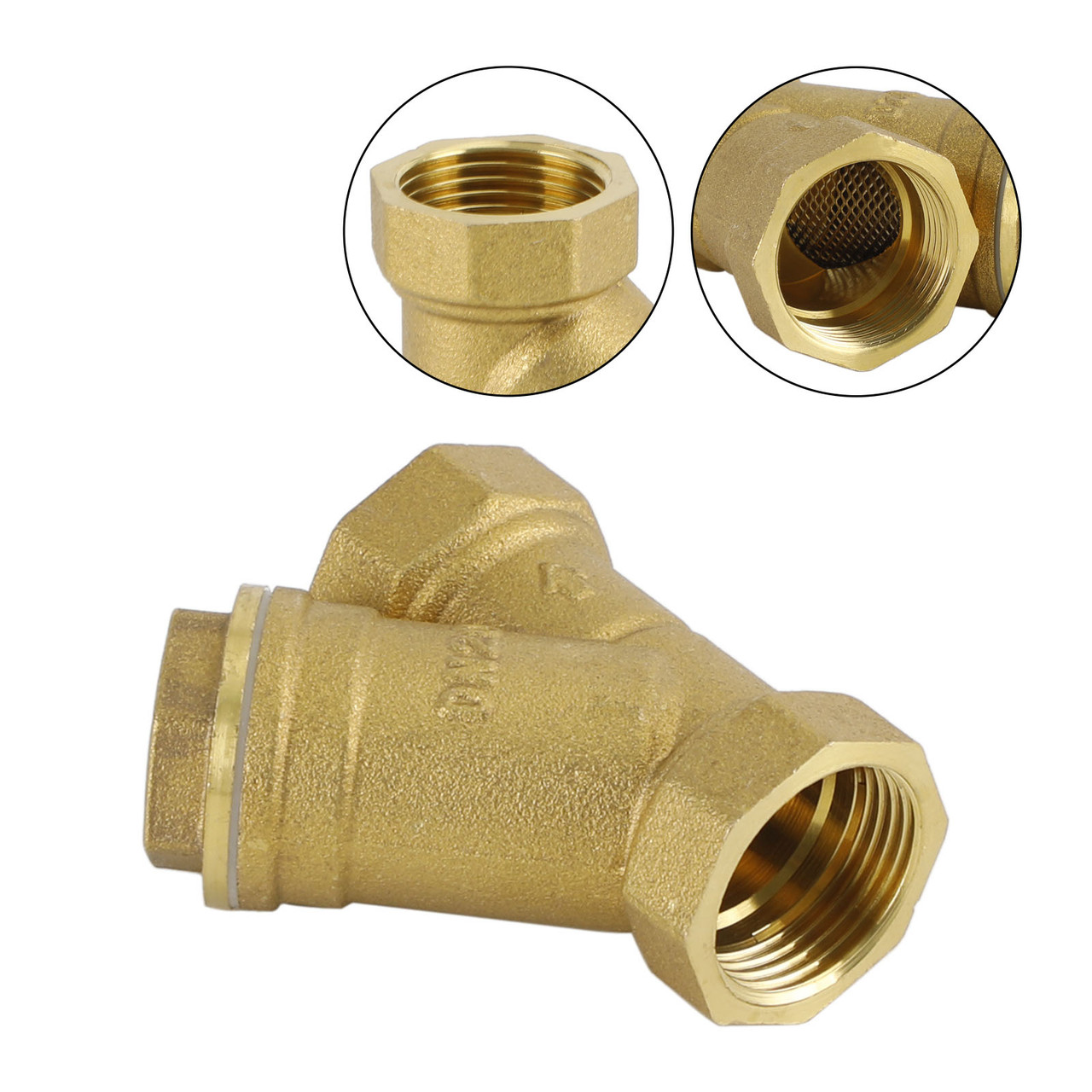 3/4" Female NPT Brass Y Strainer For Fire Alarm Lines and Plumbing