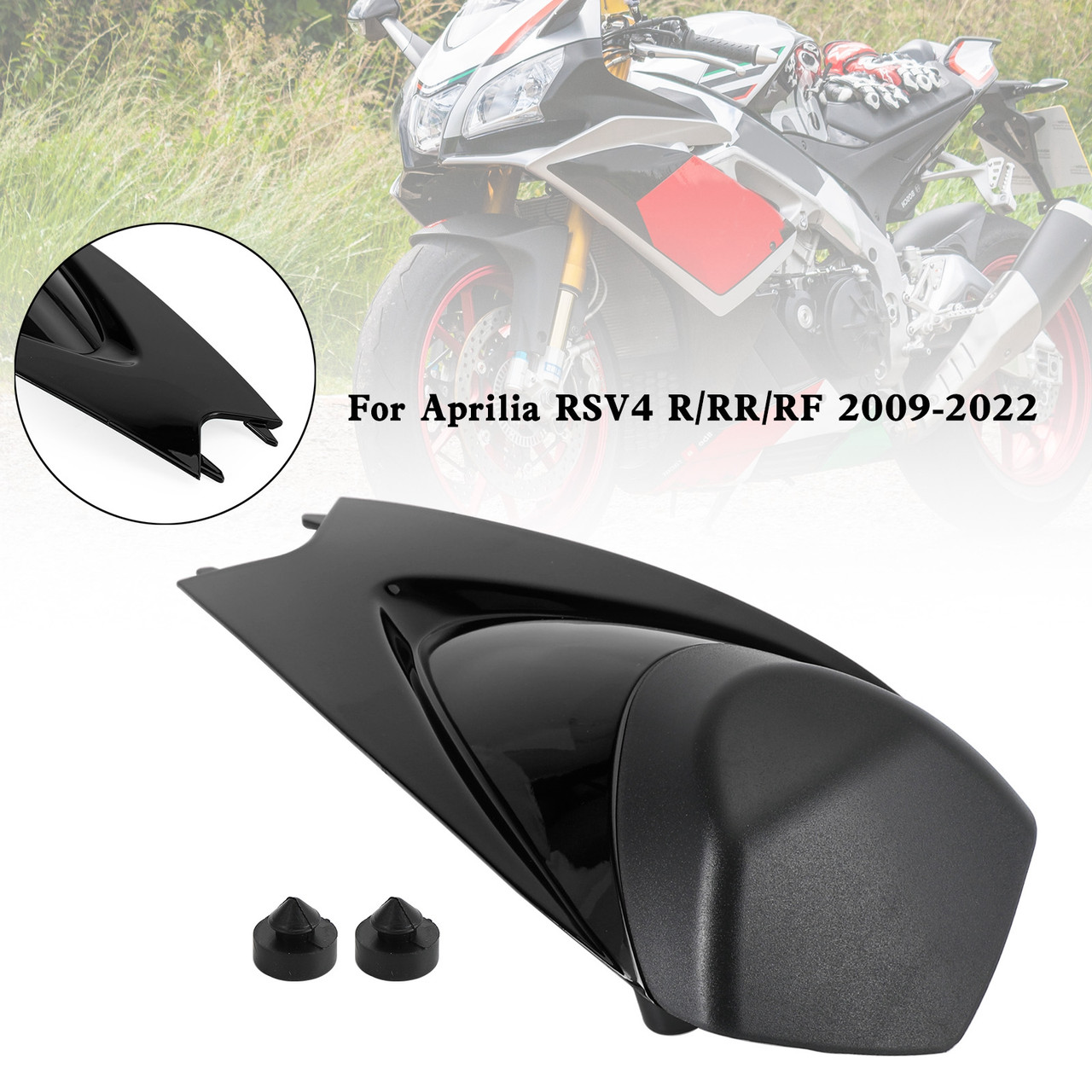 Rear Seat Cover Fairing Cowl for Aprilia RS4 RSV4 1000 2009-2022 BLK