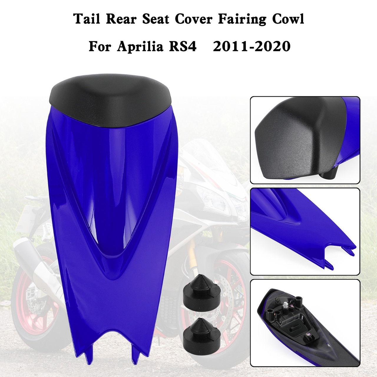 Rear Seat Cover Fairing Cowl for Aprilia  RS4 RSV4 1000 2009-2022 BLU