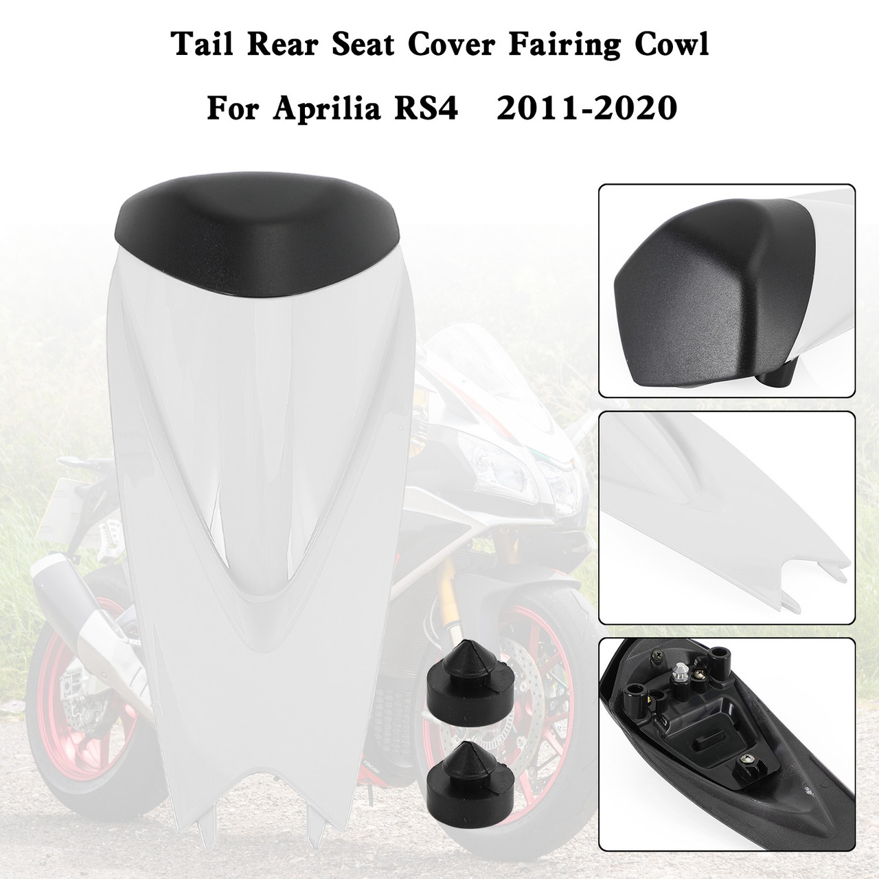 Rear Seat Cover Fairing Cowl for Aprilia RS4 RSV4 1000 2009-2022 WHI
