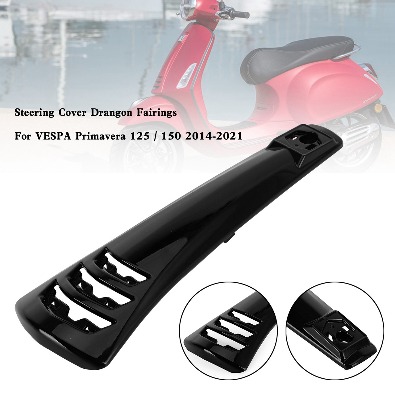 Steering Horn Cover fairing For VESPA Sprint Primavera 125/150 2014-2021 BLK