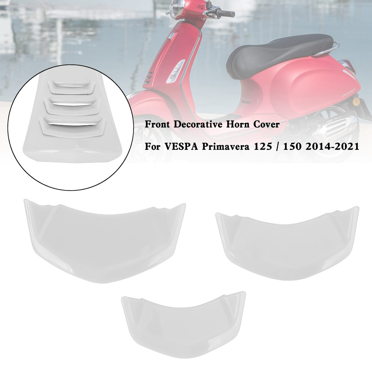 Front Decorative Horn Cover For VESPA Sprint Primavera 125/150 2014-2021 WHI