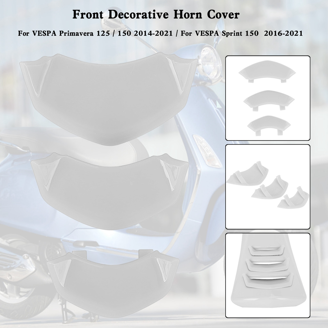 Front Decorative Horn Cover For VESPA Sprint Primavera 125/150 2014-2021 WHI