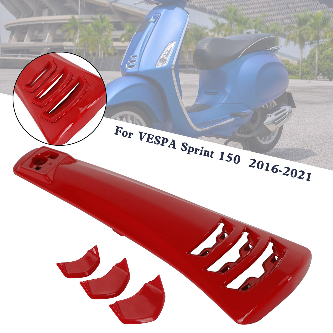 ABS Steering Horn Cover fairing For VESPA Sprint Primavera 125/150 14-21 RED