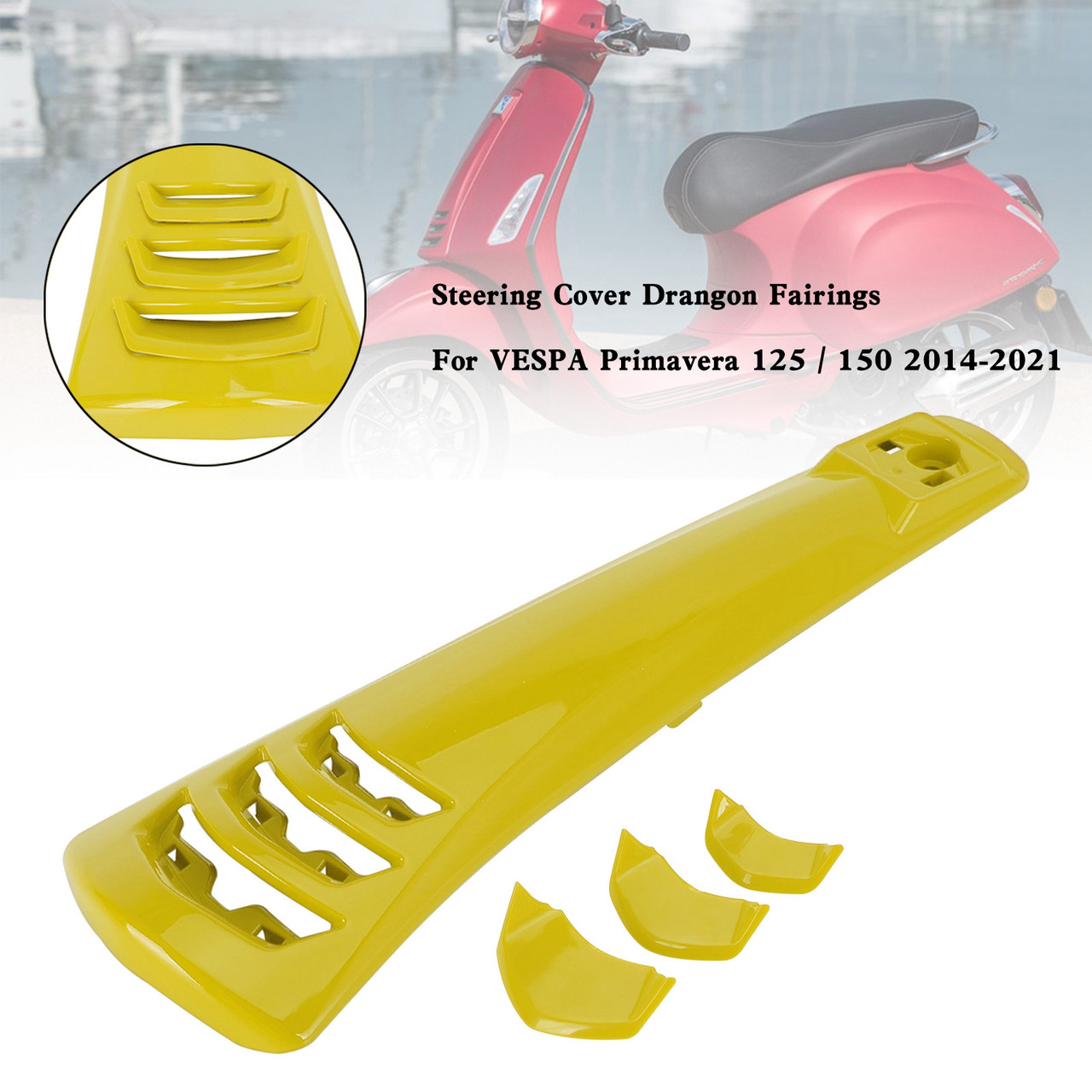 ABS Steering Horn Cover fairing For VESPA Sprint Primavera 125/150 14-21 YEL