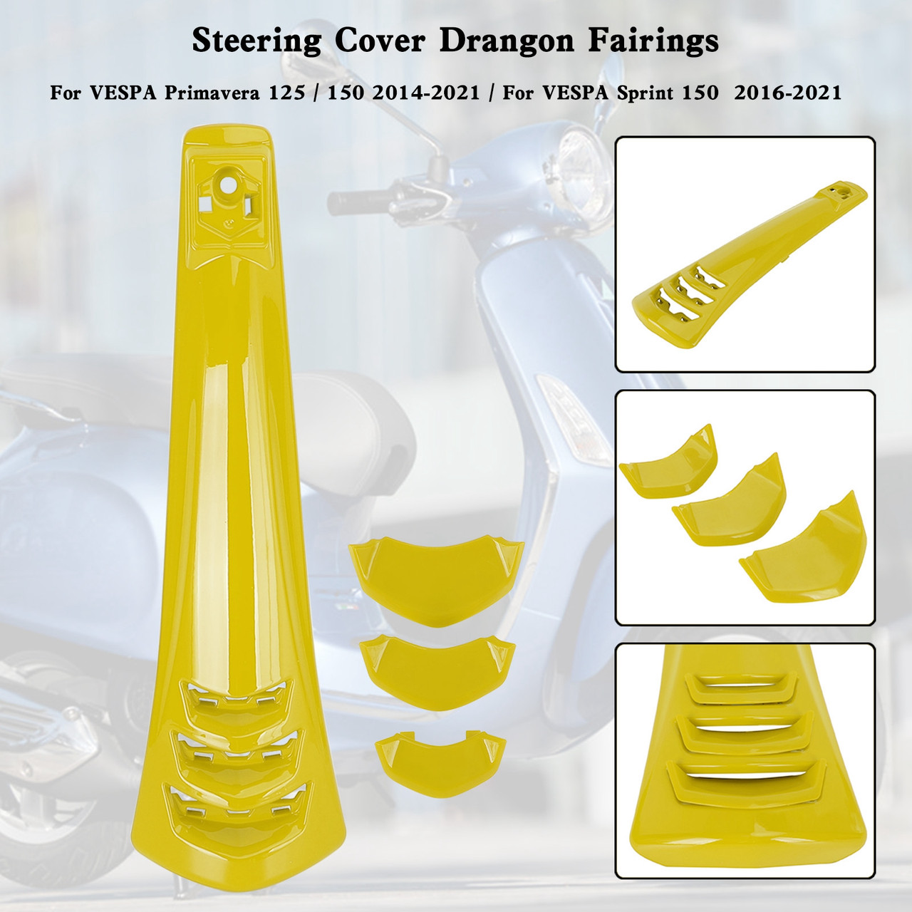 ABS Steering Horn Cover fairing For VESPA Sprint Primavera 125/150 14-21 YEL