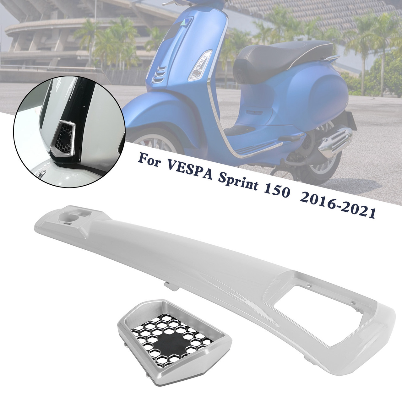 Steering Cover Drangon Fairings For VESPA Sprint Primavera 125/150 2014-2021 WHI